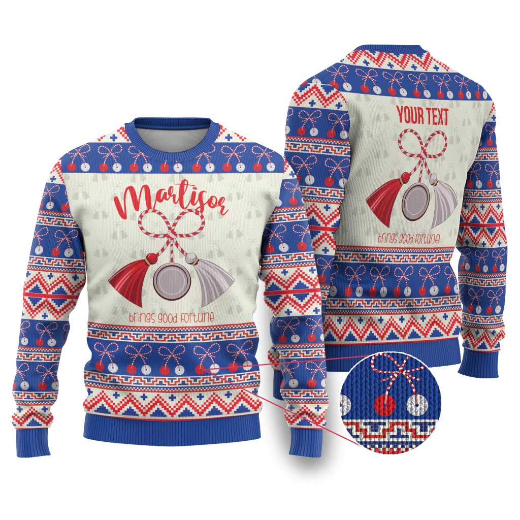 Personalized Moldova Christmas Ugly Christmas Sweater Martisor Moldova Traditional - Wonder Print Shop