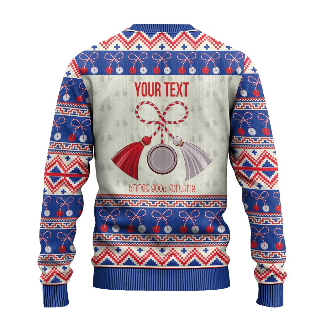 Personalized Moldova Christmas Ugly Christmas Sweater Martisor Moldova Traditional - Wonder Print Shop
