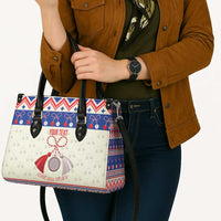 Personalized Moldova Christmas Leather Bag Martisor Moldova Traditional - Wonder Print Shop