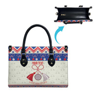 Personalized Moldova Christmas Leather Bag Martisor Moldova Traditional - Wonder Print Shop