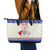 Personalized Moldova Christmas Leather Tote Bag Martisor Moldova Traditional - Wonder Print Shop
