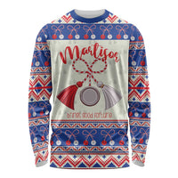 Personalized Moldova Christmas Long Sleeve Shirt Martisor Moldova Traditional - Wonder Print Shop