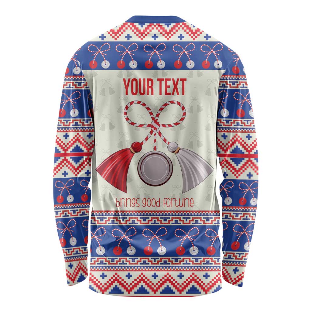 Personalized Moldova Christmas Long Sleeve Shirt Martisor Moldova Traditional - Wonder Print Shop