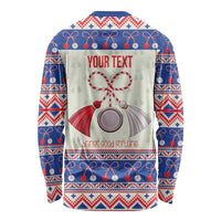 Personalized Moldova Christmas Long Sleeve Shirt Martisor Moldova Traditional - Wonder Print Shop