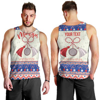 Personalized Moldova Christmas Men Tank Top Martisor Moldova Traditional - Wonder Print Shop