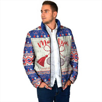 Personalized Moldova Christmas Padded Jacket Martisor Moldova Traditional - Wonder Print Shop