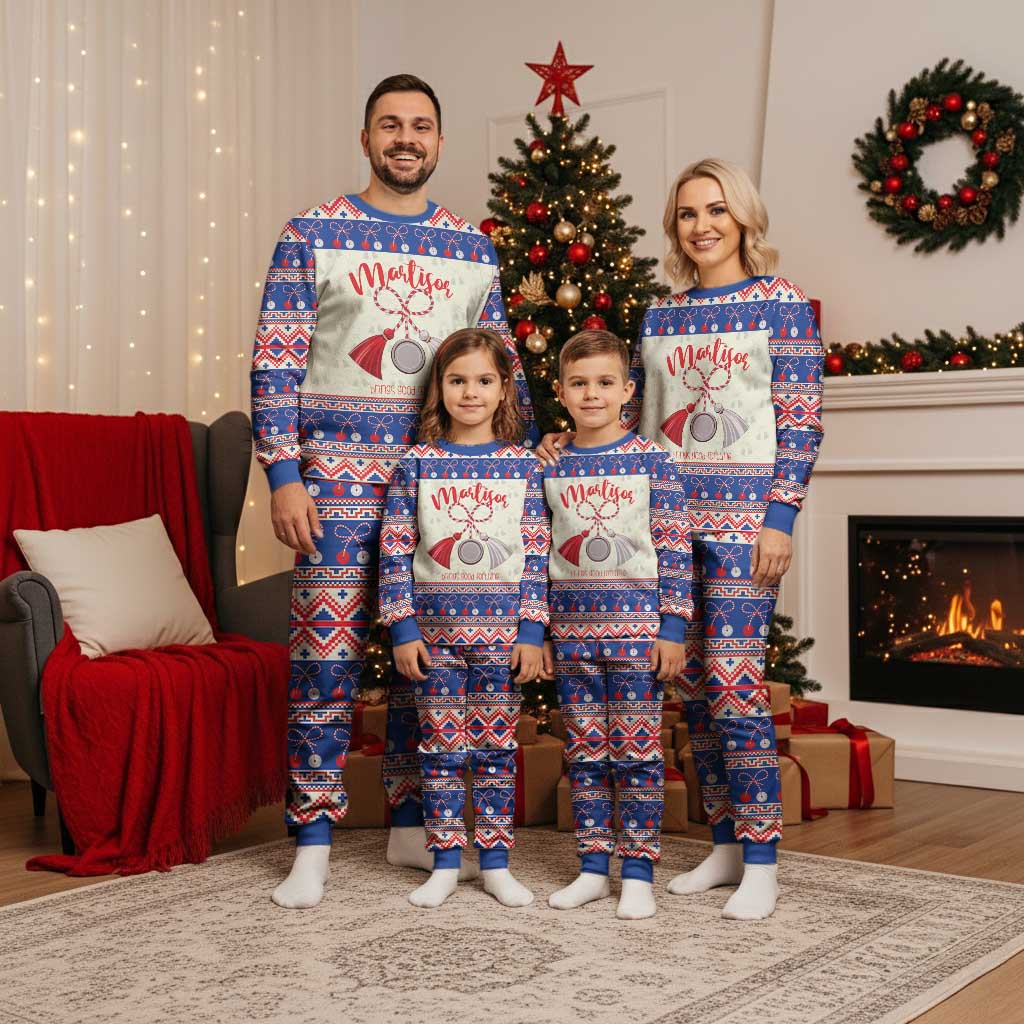 Personalized Moldova Christmas Pajama Set Martisor Moldova Traditional - Wonder Print Shop