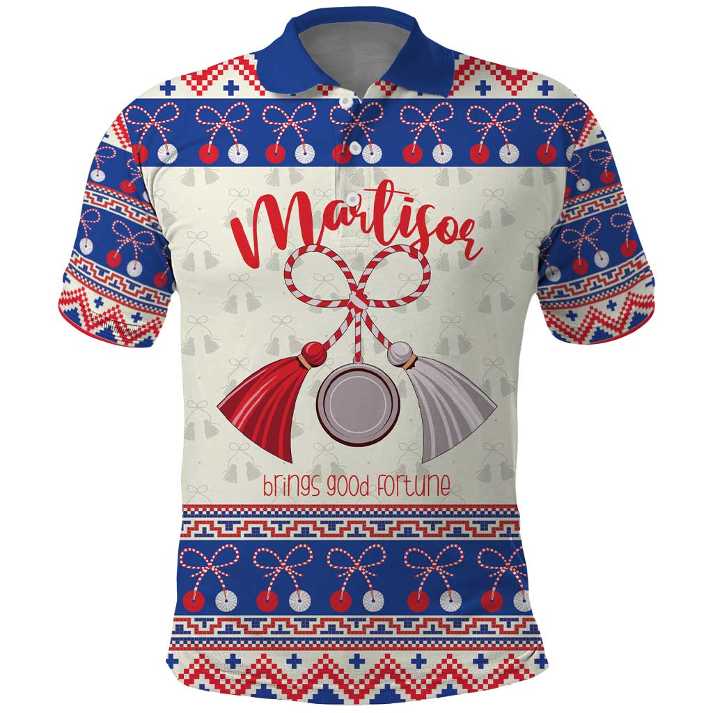 Personalized Moldova Christmas Polo Shirt Martisor Moldova Traditional - Wonder Print Shop