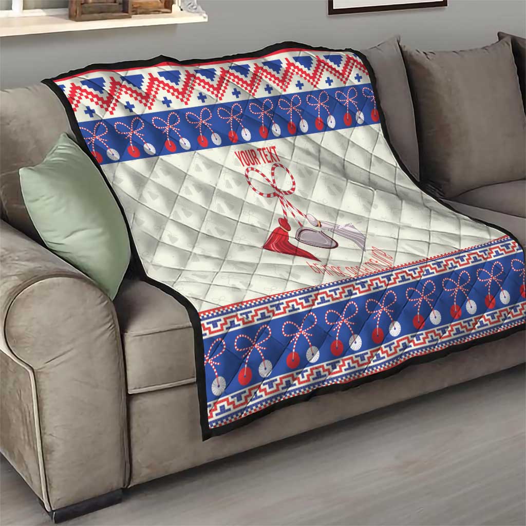 Personalized Moldova Christmas Quilt Martisor Moldova Traditional - Wonder Print Shop