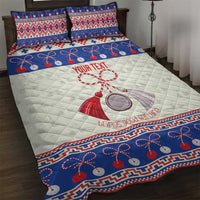 Personalized Moldova Christmas Quilt Bed Set Martisor Moldova Traditional - Wonder Print Shop