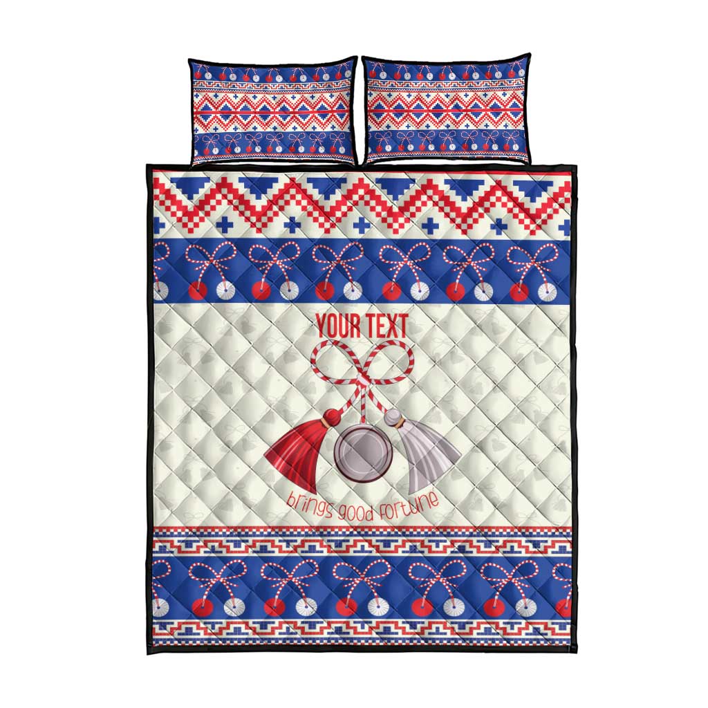 Personalized Moldova Christmas Quilt Bed Set Martisor Moldova Traditional - Wonder Print Shop