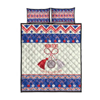 Personalized Moldova Christmas Quilt Bed Set Martisor Moldova Traditional - Wonder Print Shop