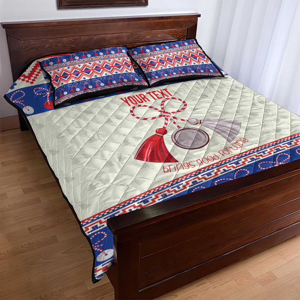 Personalized Moldova Christmas Quilt Bed Set Martisor Moldova Traditional - Wonder Print Shop