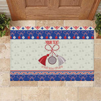 Personalized Moldova Christmas Rubber Doormat Martisor Moldova Traditional - Wonder Print Shop