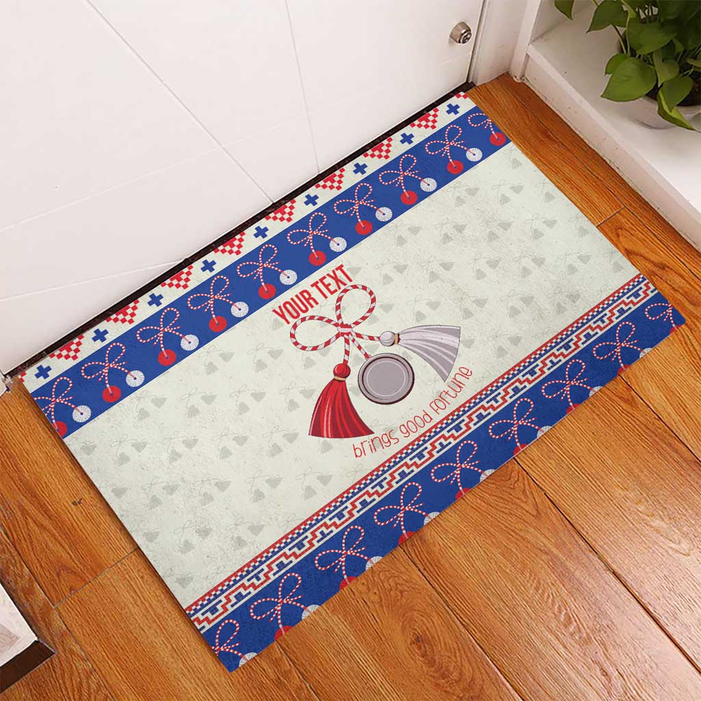 Personalized Moldova Christmas Rubber Doormat Martisor Moldova Traditional - Wonder Print Shop