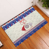 Personalized Moldova Christmas Rubber Doormat Martisor Moldova Traditional - Wonder Print Shop
