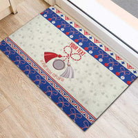 Personalized Moldova Christmas Rubber Doormat Martisor Moldova Traditional - Wonder Print Shop
