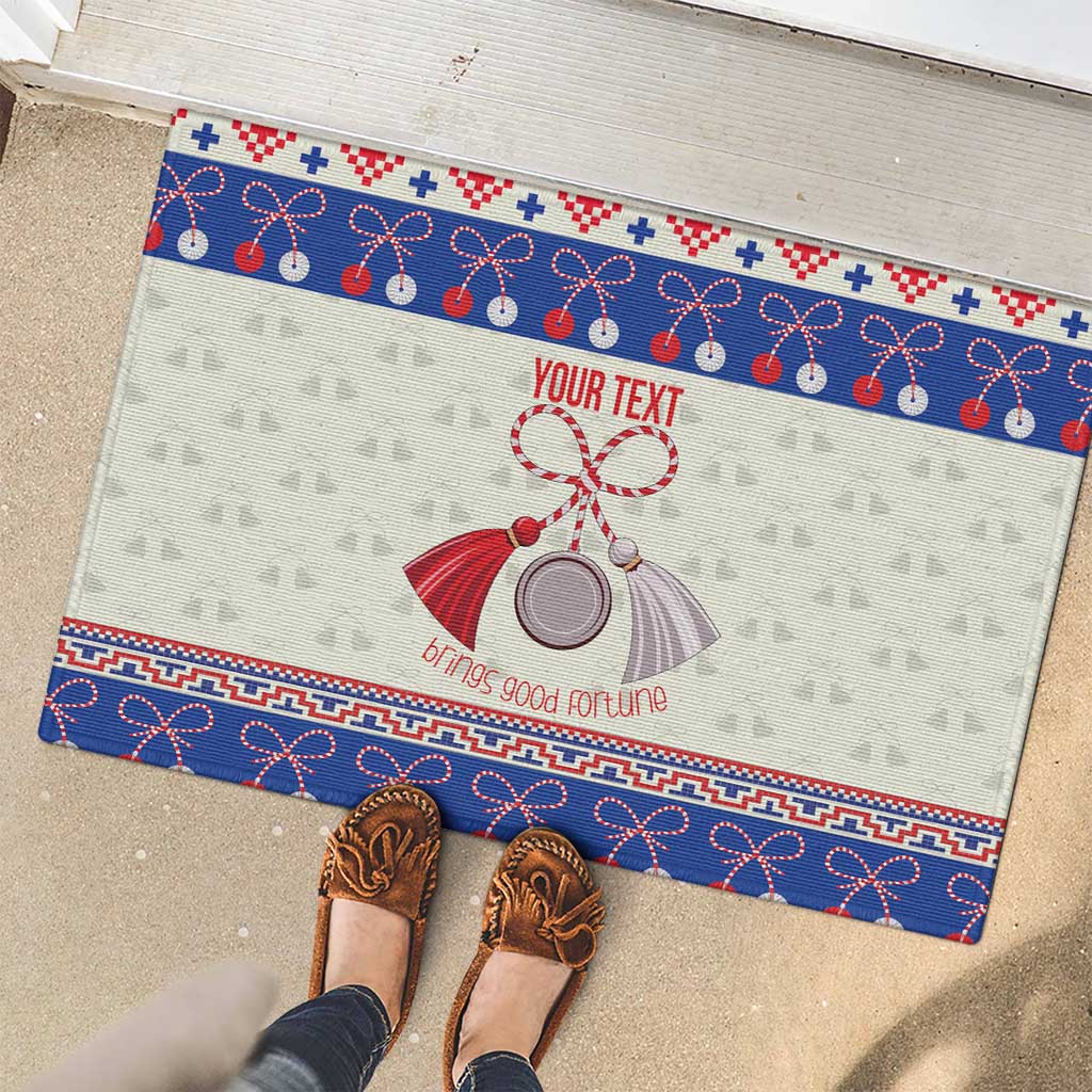 Personalized Moldova Christmas Rubber Doormat Martisor Moldova Traditional - Wonder Print Shop