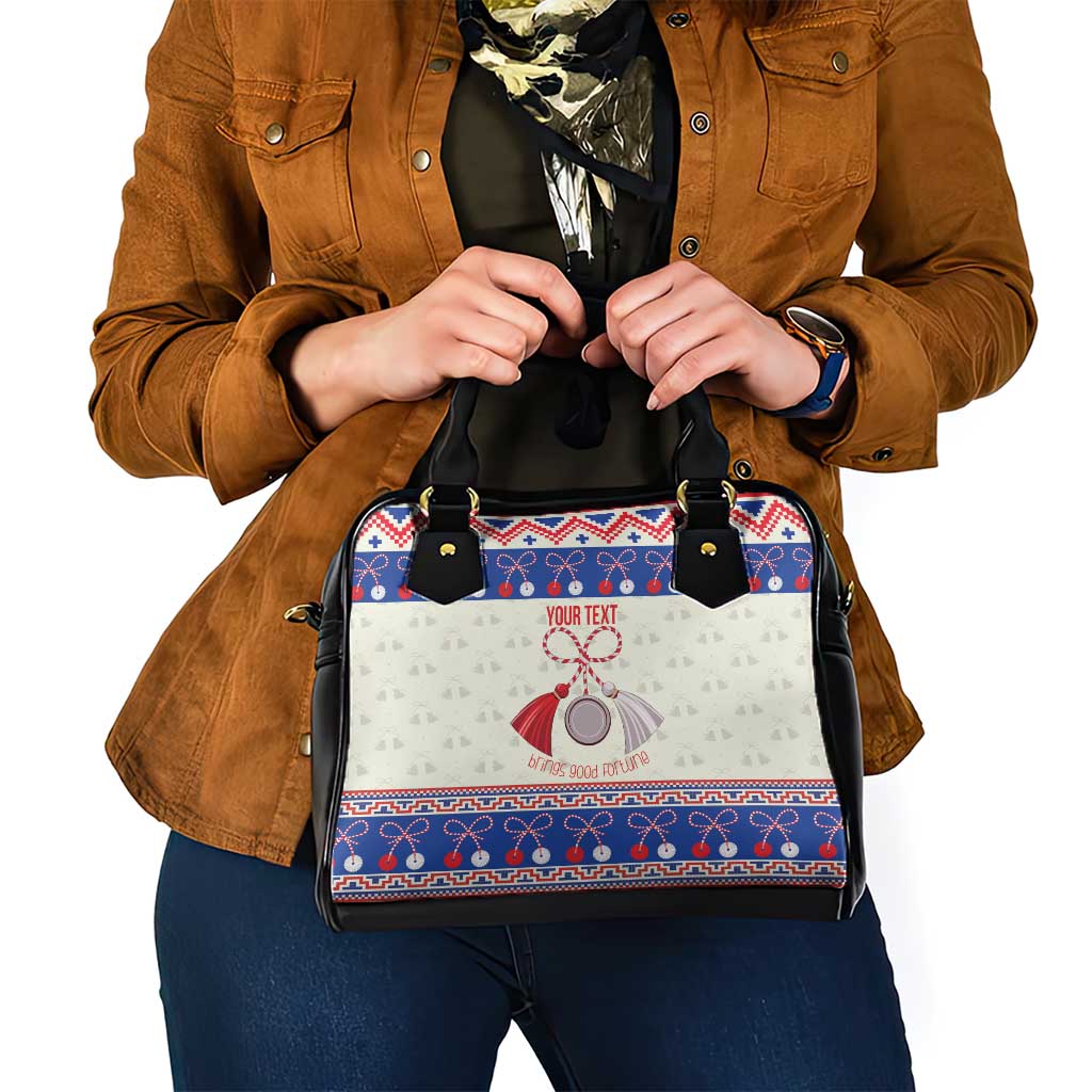 Personalized Moldova Christmas Shoulder Handbag Martisor Moldova Traditional - Wonder Print Shop