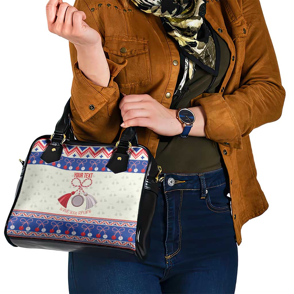 Personalized Moldova Christmas Shoulder Handbag Martisor Moldova Traditional - Wonder Print Shop