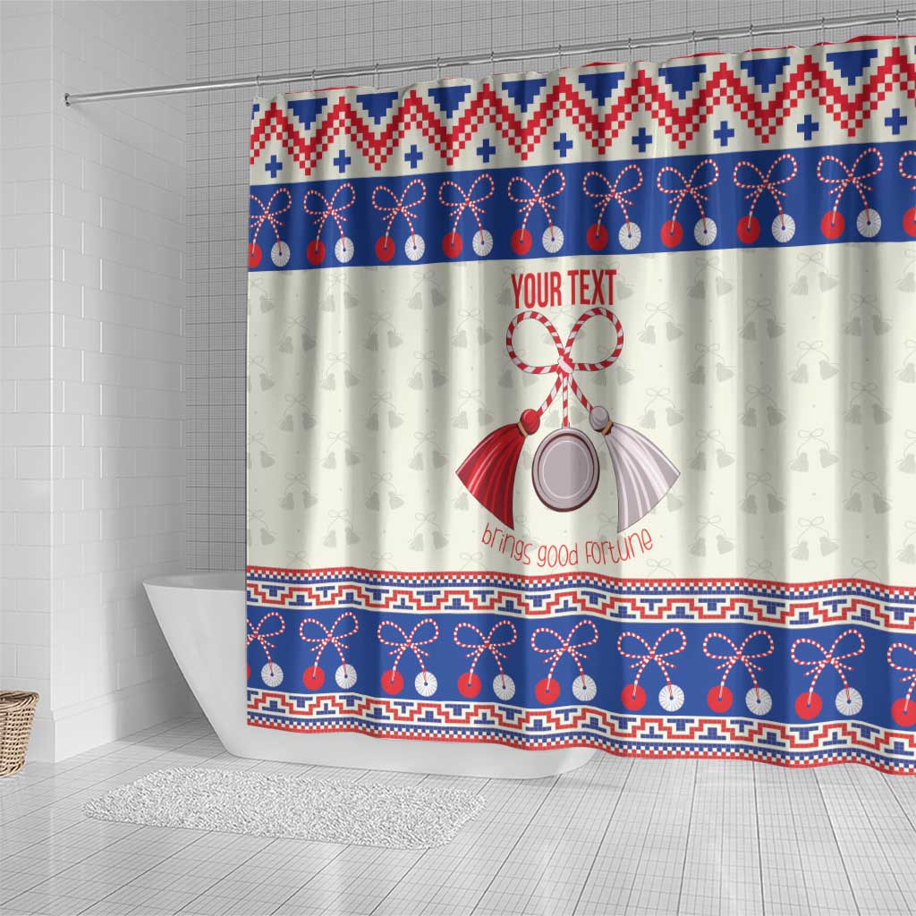 Personalized Moldova Christmas Shower Curtain Martisor Moldova Traditional - Wonder Print Shop