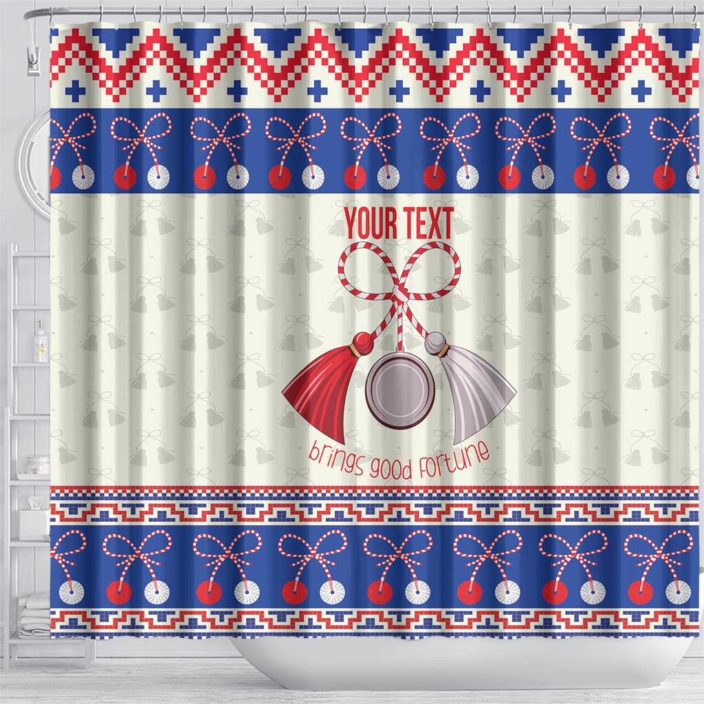 Personalized Moldova Christmas Shower Curtain Martisor Moldova Traditional - Wonder Print Shop