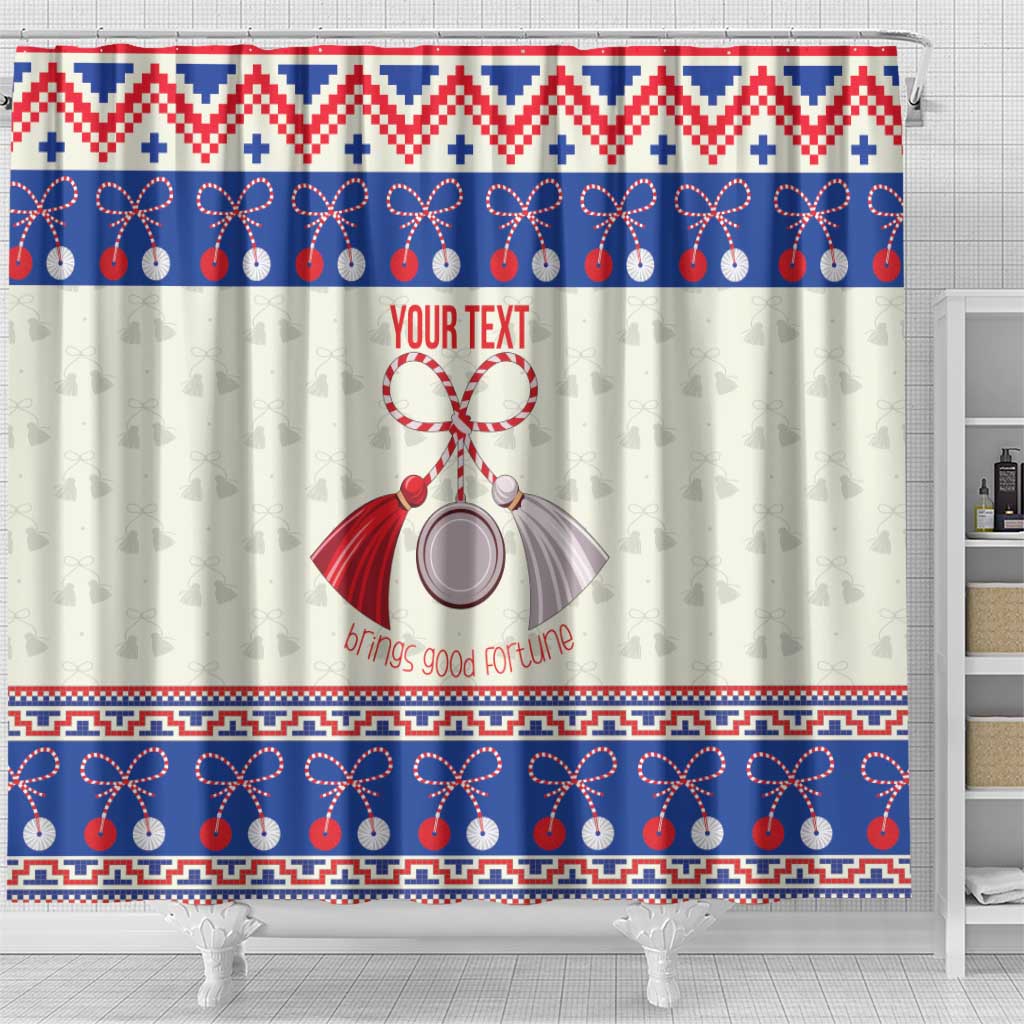 Personalized Moldova Christmas Shower Curtain Martisor Moldova Traditional - Wonder Print Shop