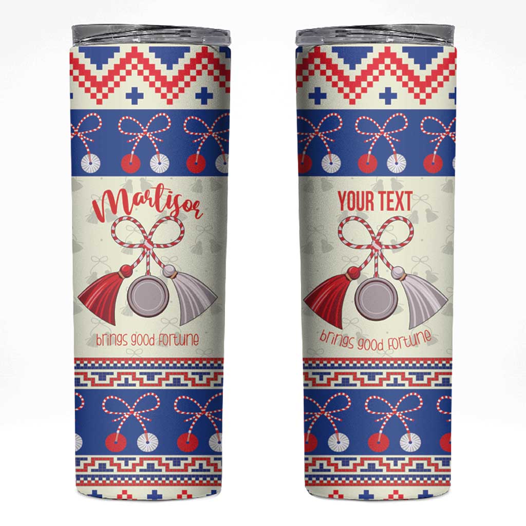 Personalized Moldova Christmas Skinny Tumbler Martisor Moldova Traditional - Wonder Print Shop