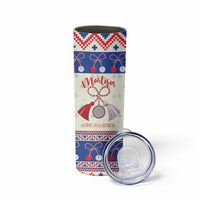 Personalized Moldova Christmas Skinny Tumbler Martisor Moldova Traditional - Wonder Print Shop