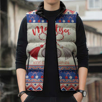 Personalized Moldova Christmas Sleeveless Puffer Jacket Martisor Moldova Traditional - Wonder Print Shop