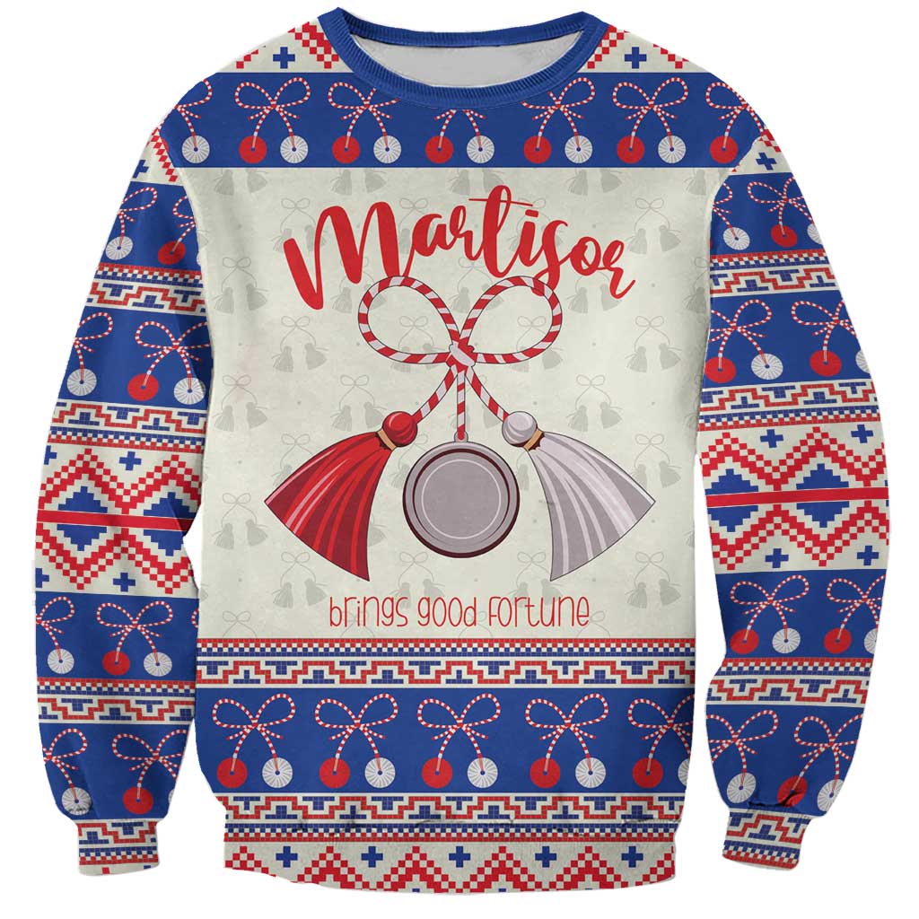 Personalized Moldova Christmas Sweatshirt Martisor Moldova Traditional - Wonder Print Shop