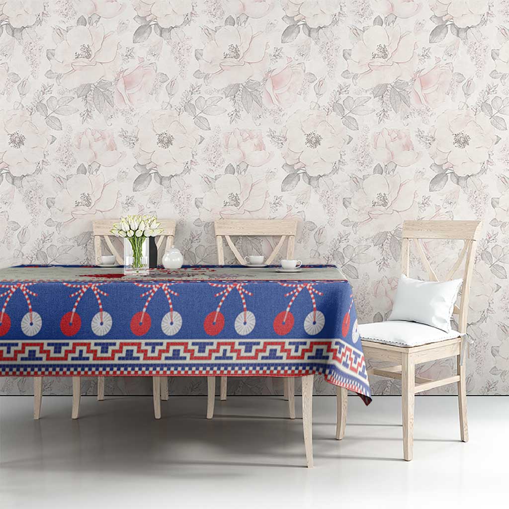 Personalized Moldova Christmas Tablecloth Martisor Moldova Traditional - Wonder Print Shop