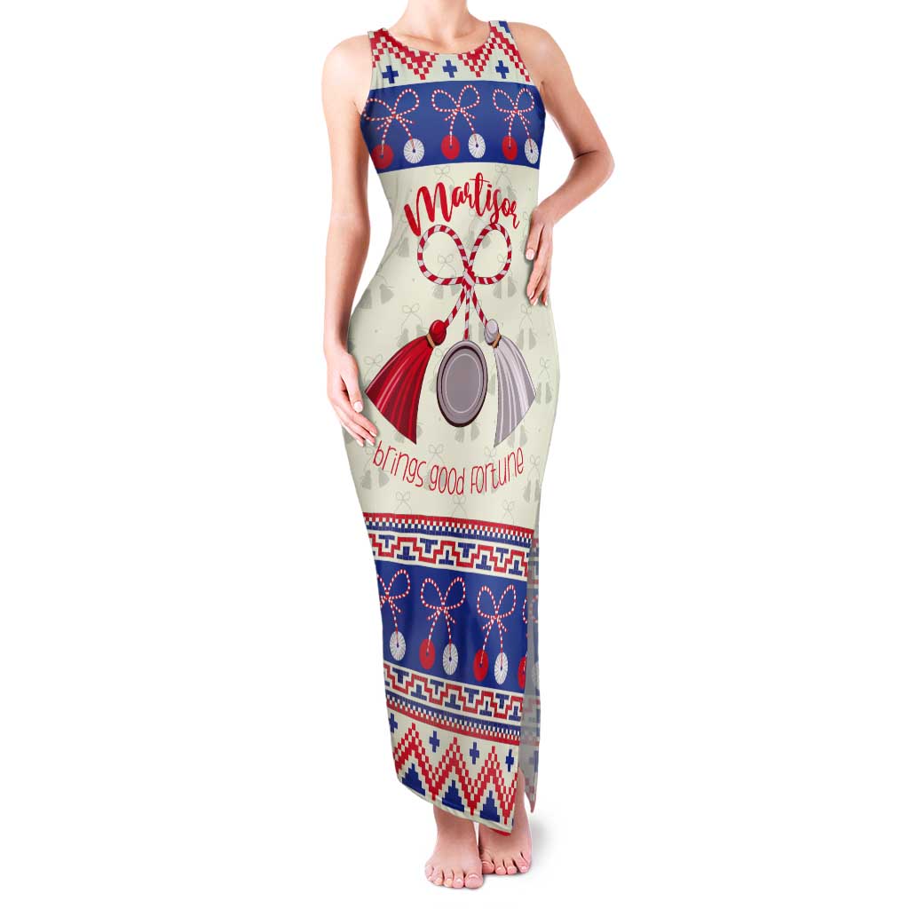 Personalized Moldova Christmas Tank Maxi Dress Martisor Moldova Traditional - Wonder Print Shop