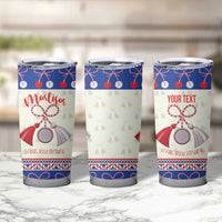 Personalized Moldova Christmas Tumbler Cup Martisor Moldova Traditional - Wonder Print Shop