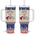 Personalized Moldova Christmas Tumbler With Handle Martisor Moldova Traditional - Wonder Print Shop