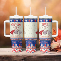 Personalized Moldova Christmas Tumbler With Handle Martisor Moldova Traditional - Wonder Print Shop