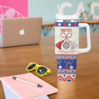 Personalized Moldova Christmas Tumbler With Handle Martisor Moldova Traditional - Wonder Print Shop