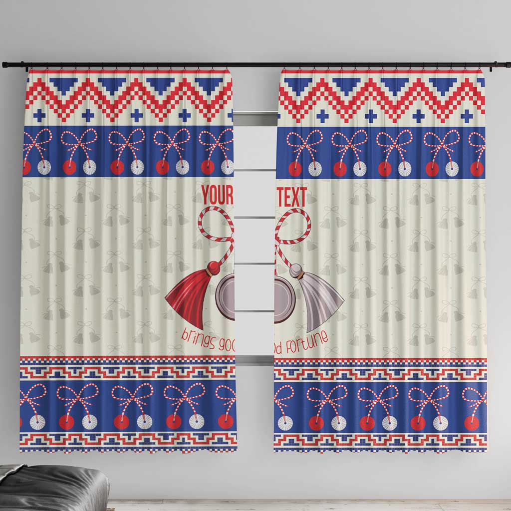 Personalized Moldova Christmas Window Curtain Martisor Moldova Traditional - Wonder Print Shop