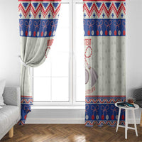 Personalized Moldova Christmas Window Curtain Martisor Moldova Traditional - Wonder Print Shop