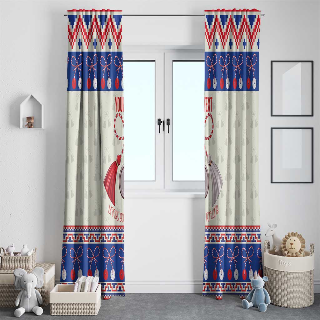 Personalized Moldova Christmas Window Curtain Martisor Moldova Traditional - Wonder Print Shop
