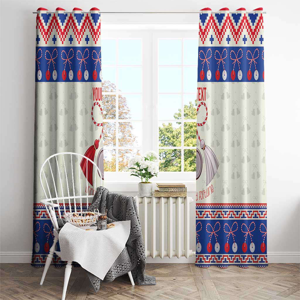 Personalized Moldova Christmas Window Curtain Martisor Moldova Traditional - Wonder Print Shop