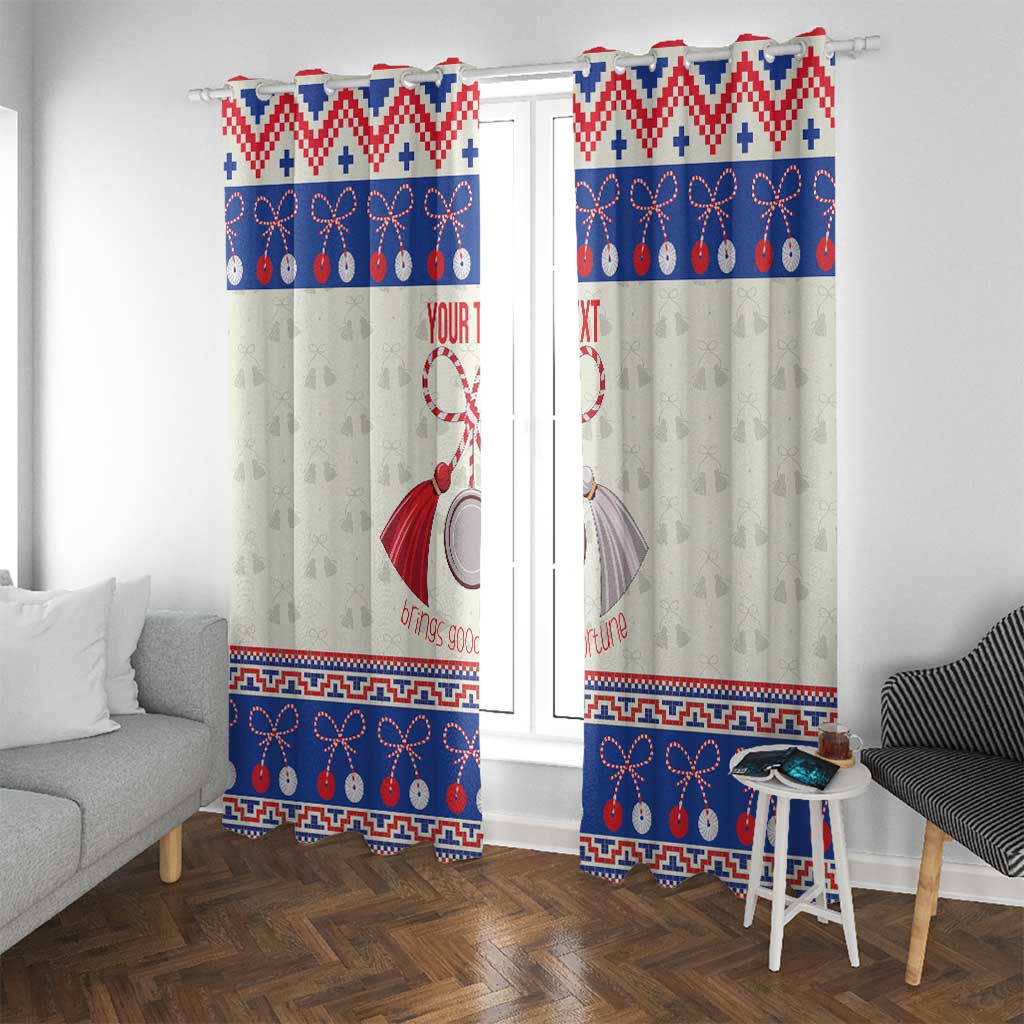 Personalized Moldova Christmas Window Curtain Martisor Moldova Traditional - Wonder Print Shop
