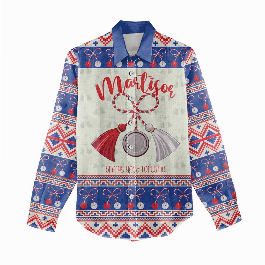 Personalized Moldova Christmas Women Casual Shirt Martisor Moldova Traditional - Wonder Print Shop