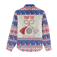Personalized Moldova Christmas Women Casual Shirt Martisor Moldova Traditional - Wonder Print Shop
