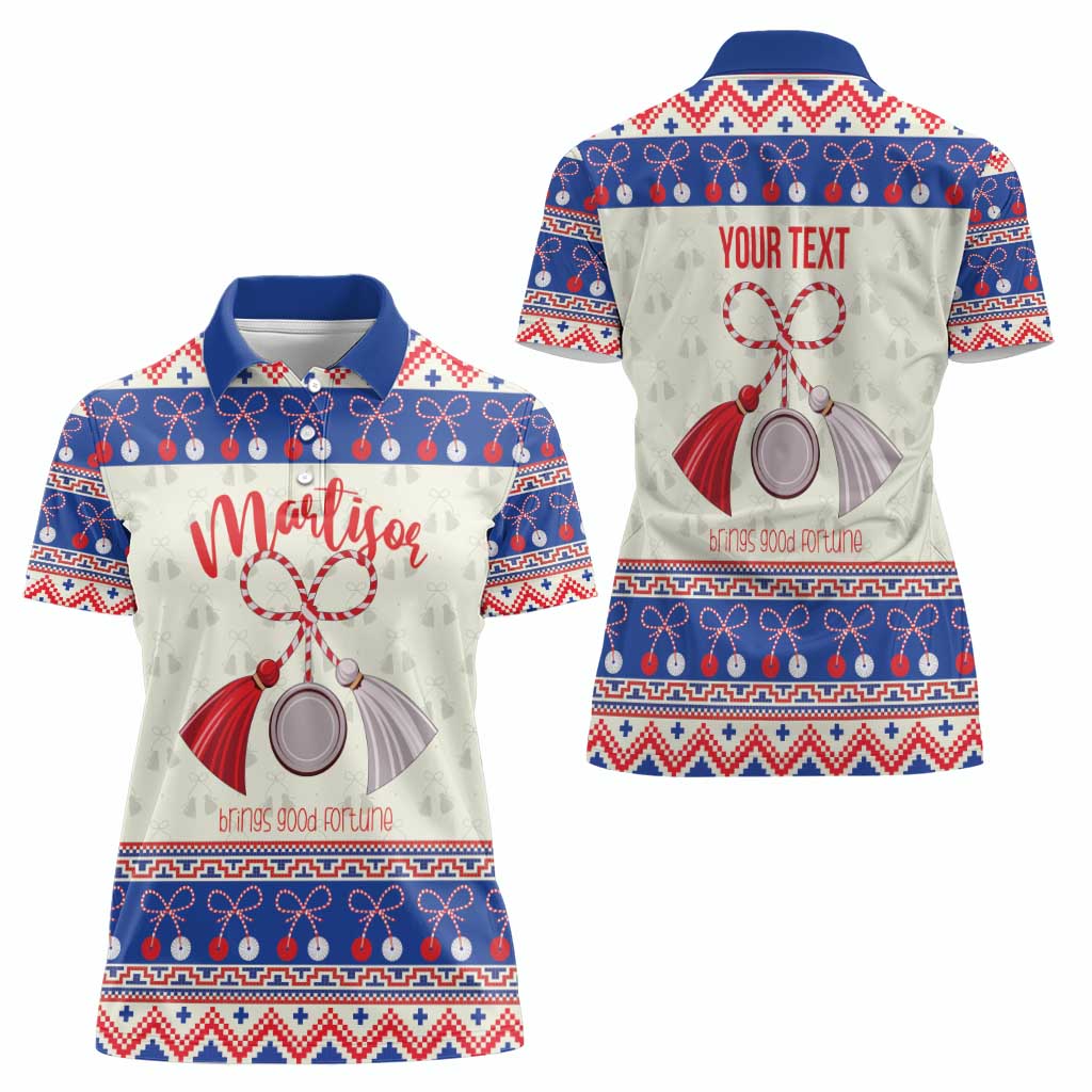 Personalized Moldova Christmas Women Polo Shirt Martisor Moldova Traditional - Wonder Print Shop