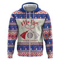 Personalized Moldova Christmas Zip Hoodie Martisor Moldova Traditional - Wonder Print Shop