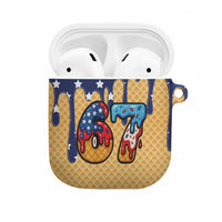 American Flag Ice Cream Drip AirPods Case 67 Meme Gen Alpha Slang Tee - Wonder Print Shop