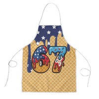 American Flag Ice Cream Drip Apron 67 Meme Gen Alpha Slang Tee - Wonder Print Shop