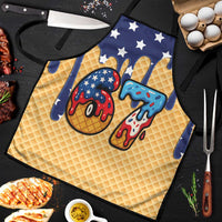 American Flag Ice Cream Drip Apron 67 Meme Gen Alpha Slang Tee - Wonder Print Shop