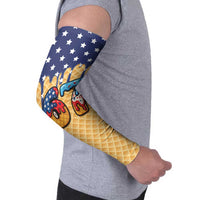 American Flag Ice Cream Drip Arm Sleeves 67 Meme Gen Alpha Slang Tee - Wonder Print Shop